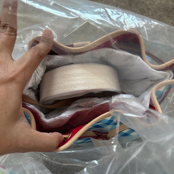 Dooney & Bourke Blue and White Checkered Shoulder Bag - Picture 9 of 16